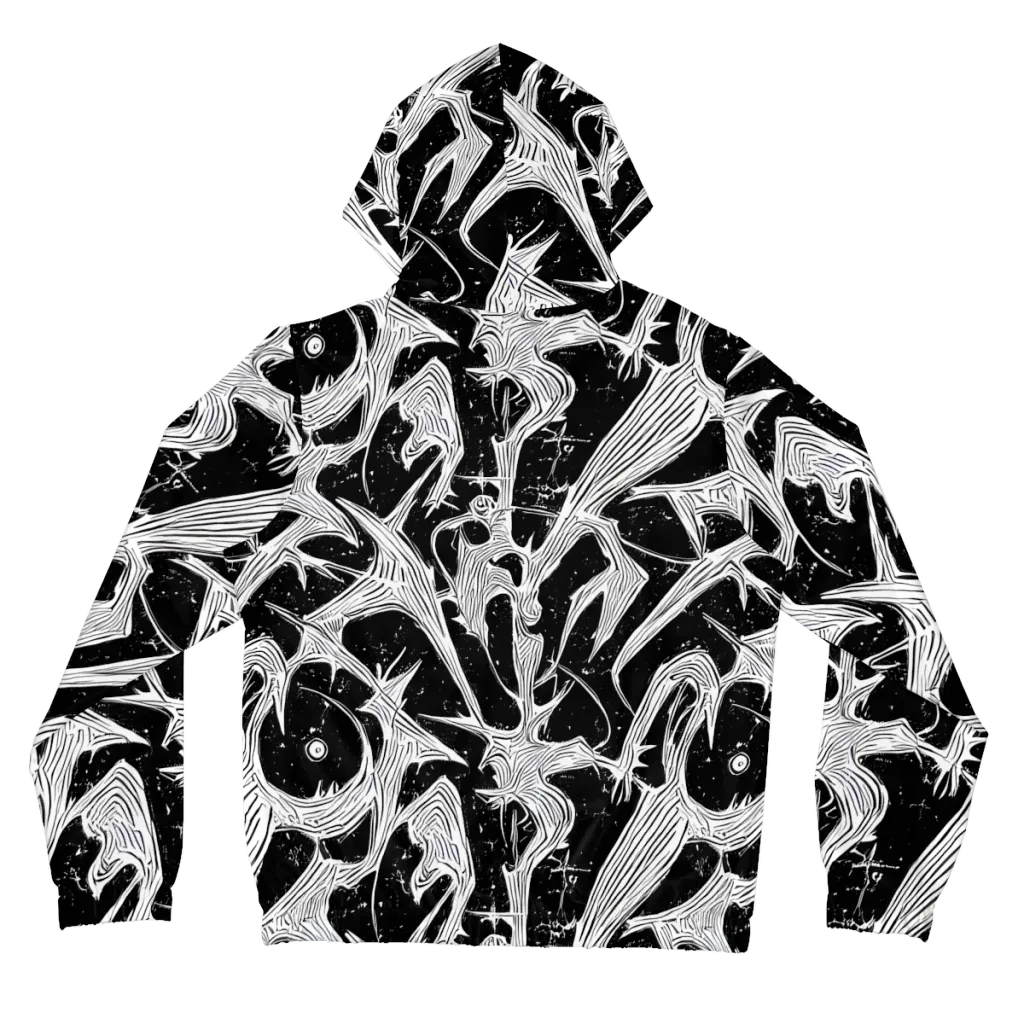 Inkwood Veins on Women's Full-Zip Hoodie — Back