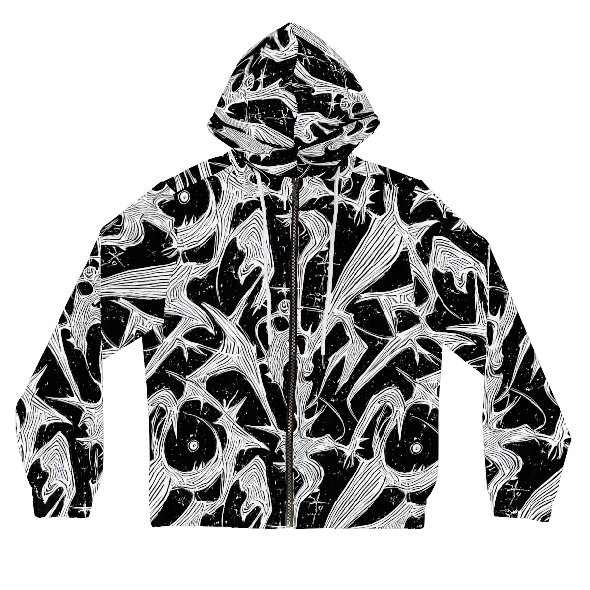 Inkwood Veins on Women's Full-Zip Hoodie — Front
