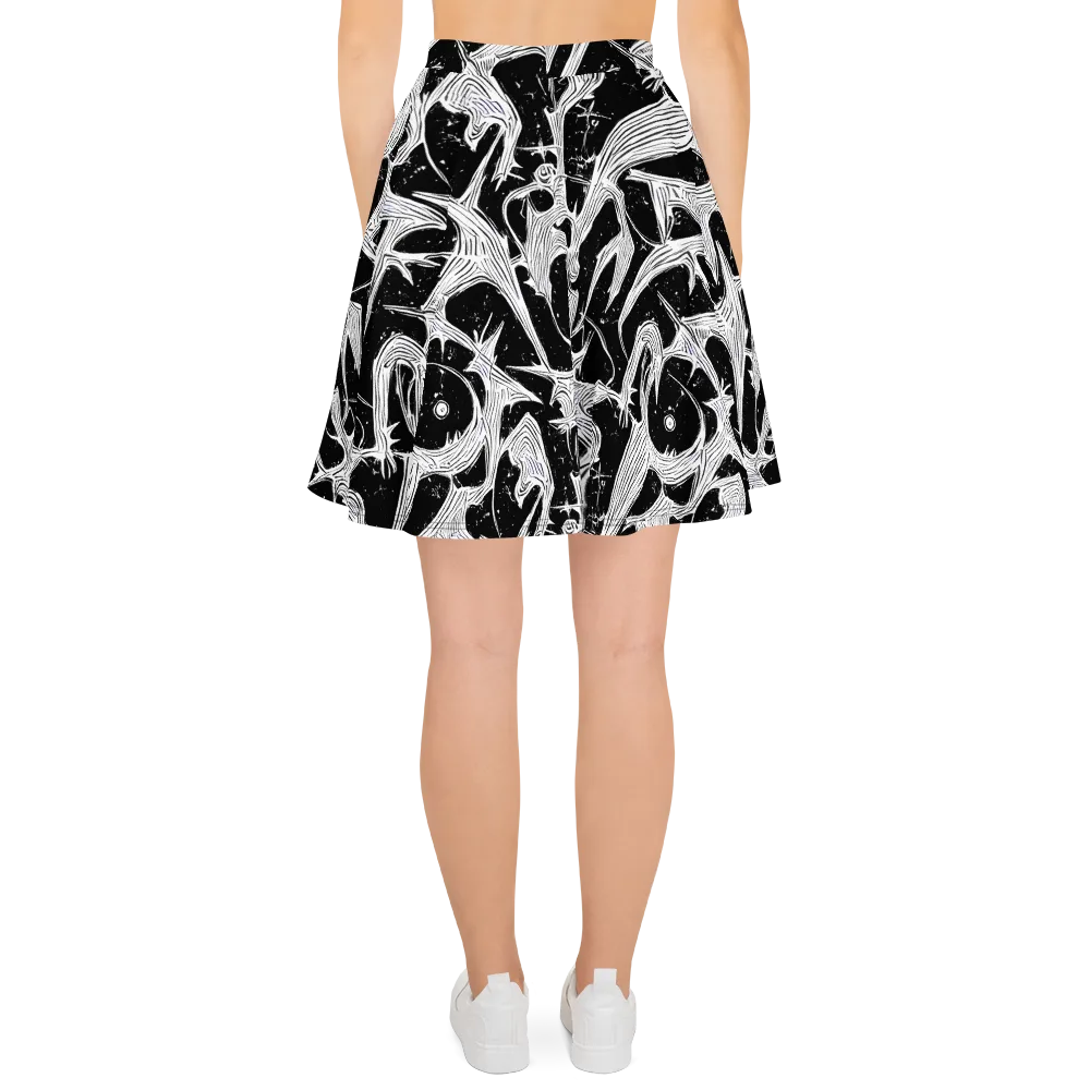 Inkwood Veins on Skater Skirt — Back