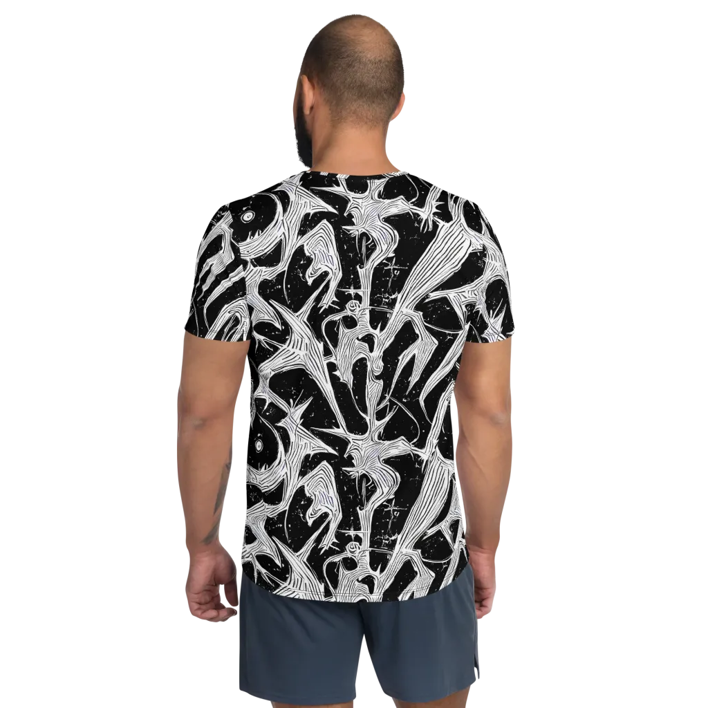 Inkwood Veins on Men's Athletic T-Shirt — Back