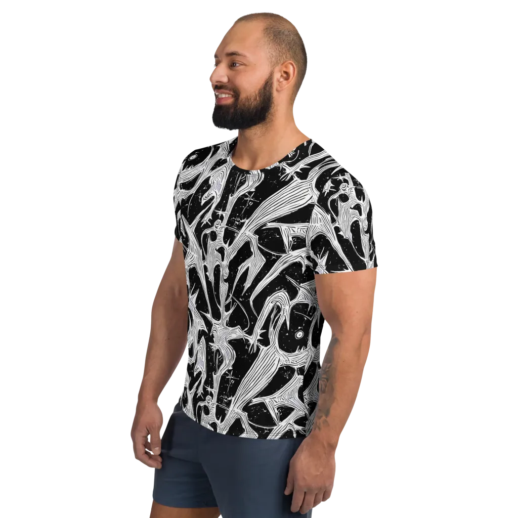 Inkwood Veins on Men's Athletic T-Shirt — Left
