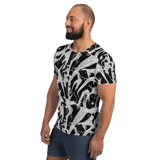 Inkwood Veins on a Men's Athletic T-Shirt