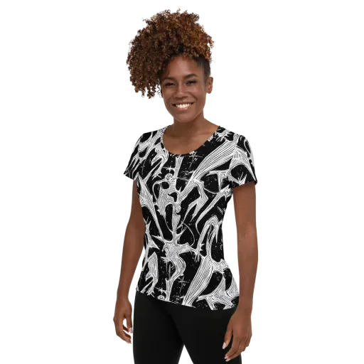 Inkwood Veins on a Women's Athletic T-Shirt