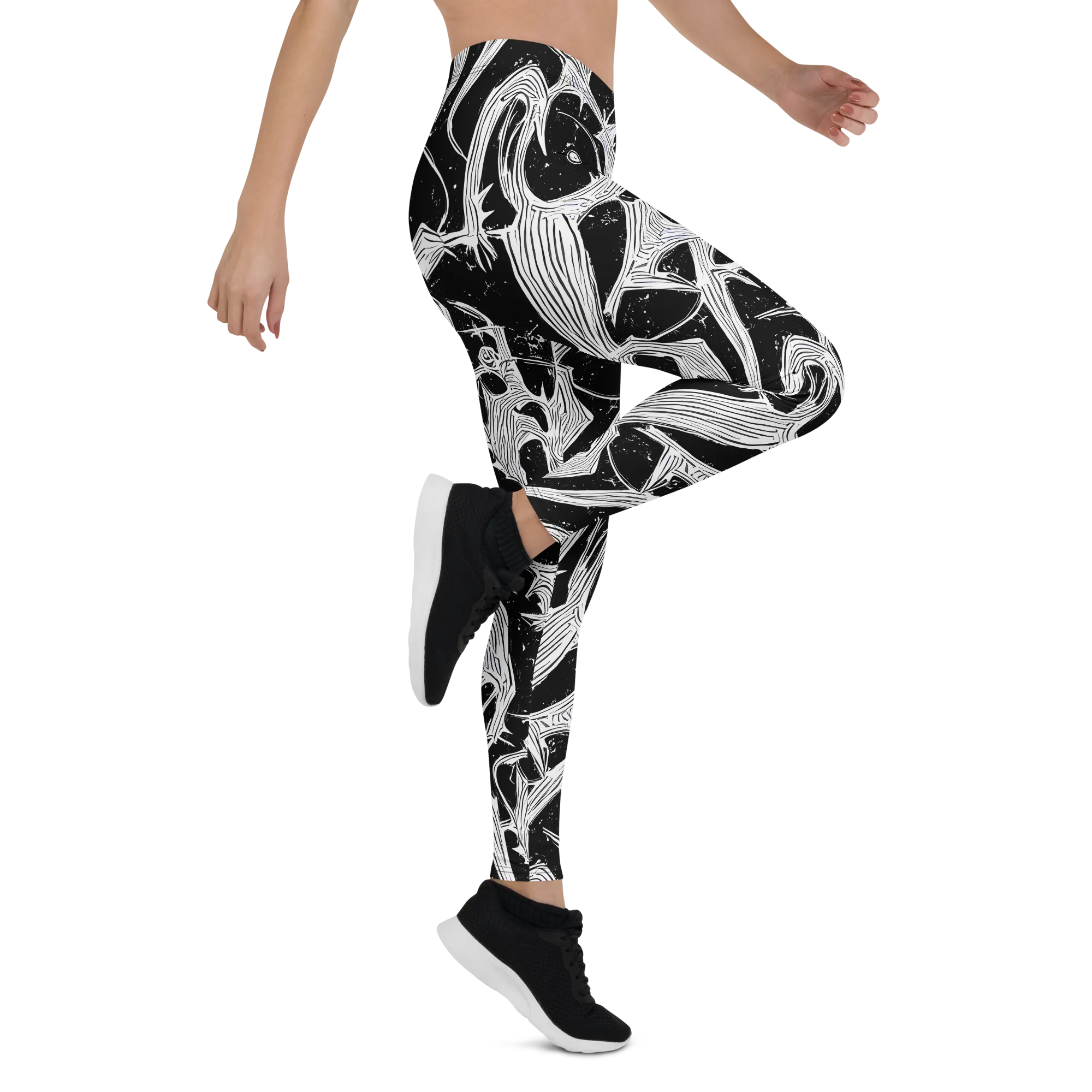 Inkwood Veins on Leggings — Right
