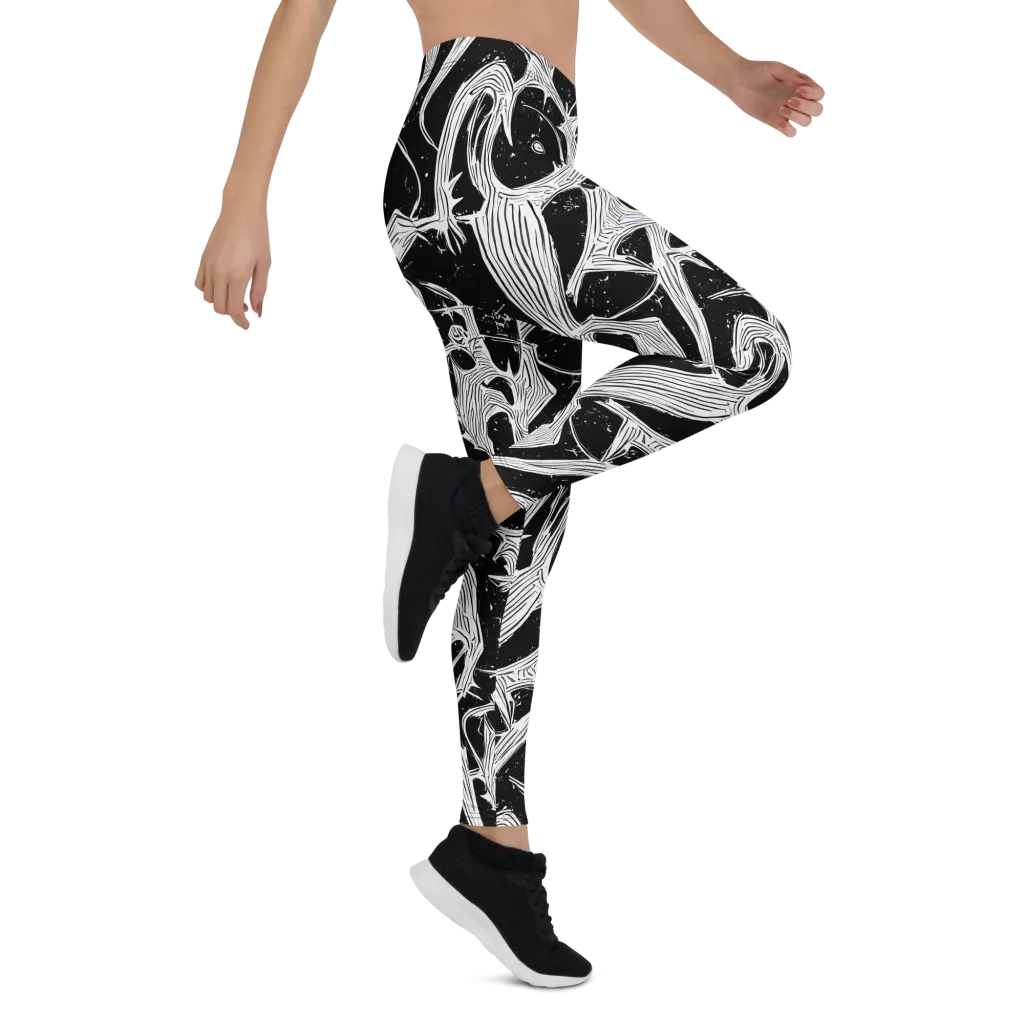 Inkwood Veins on Leggings — Right