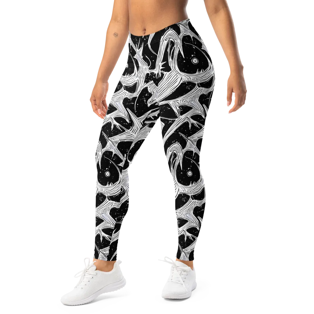 Inkwood Veins on Leggings — Left Front