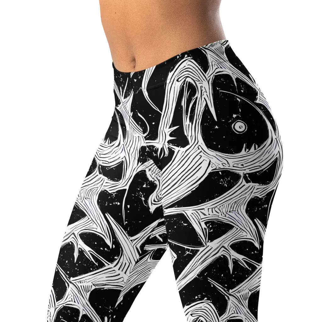 Inkwood Veins on Leggings — Left Front