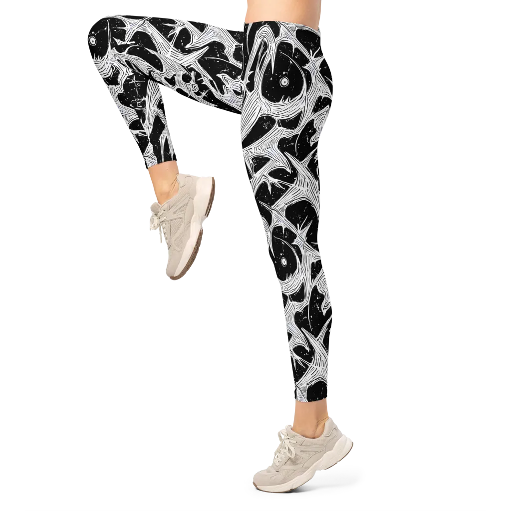 Inkwood Veins on Leggings — Left