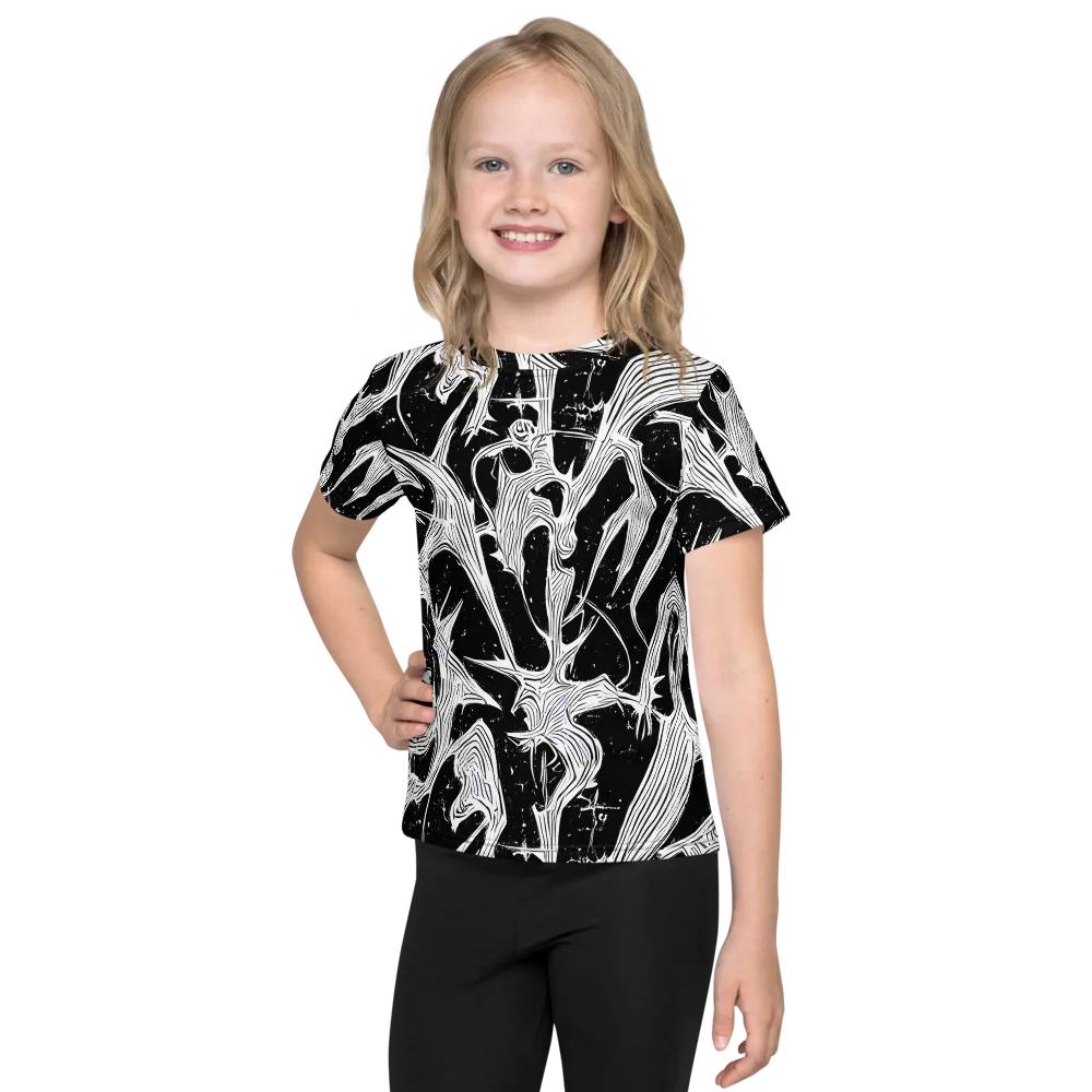 Inkwood Veins on Kids Crew Neck T-Shirt — Front