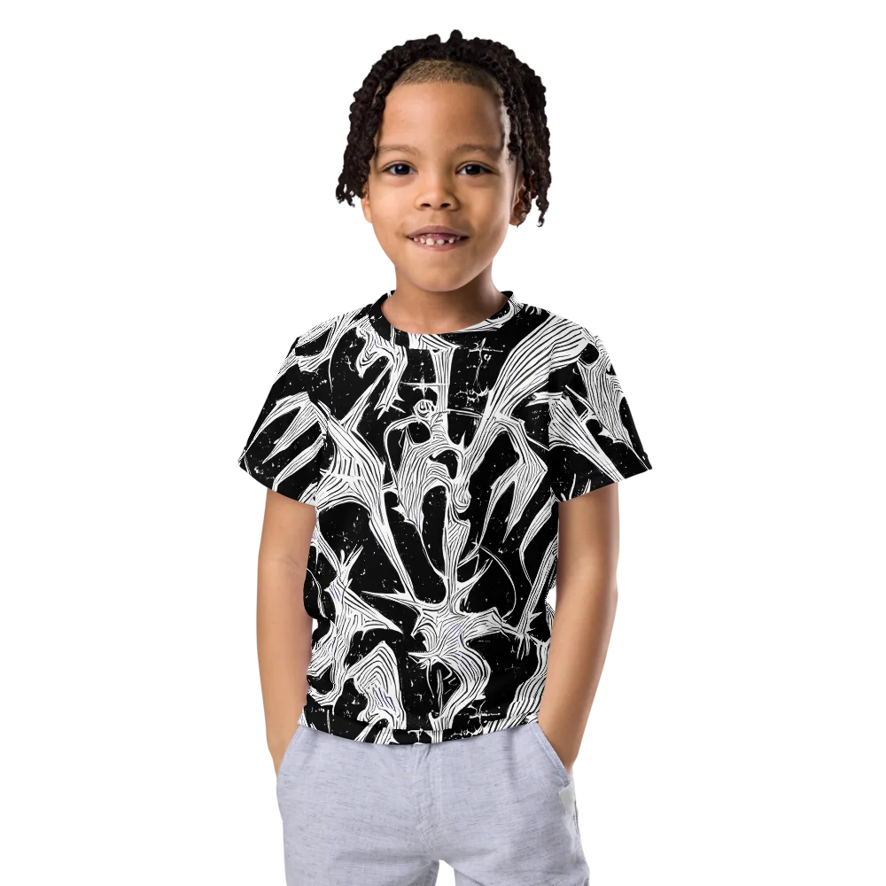 Inkwood Veins on Kids Crew Neck T-Shirt — Front