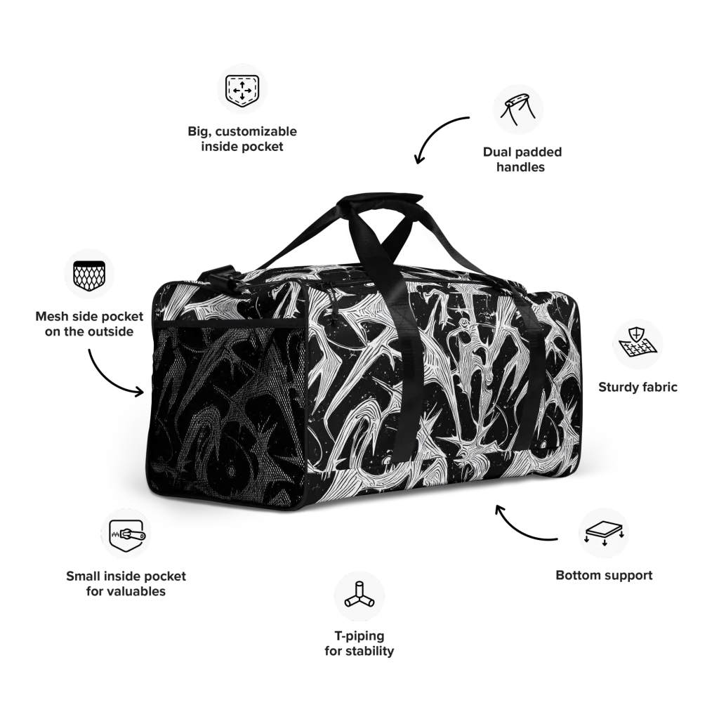 Inkwood Veins on Duffle Bag — Right Front