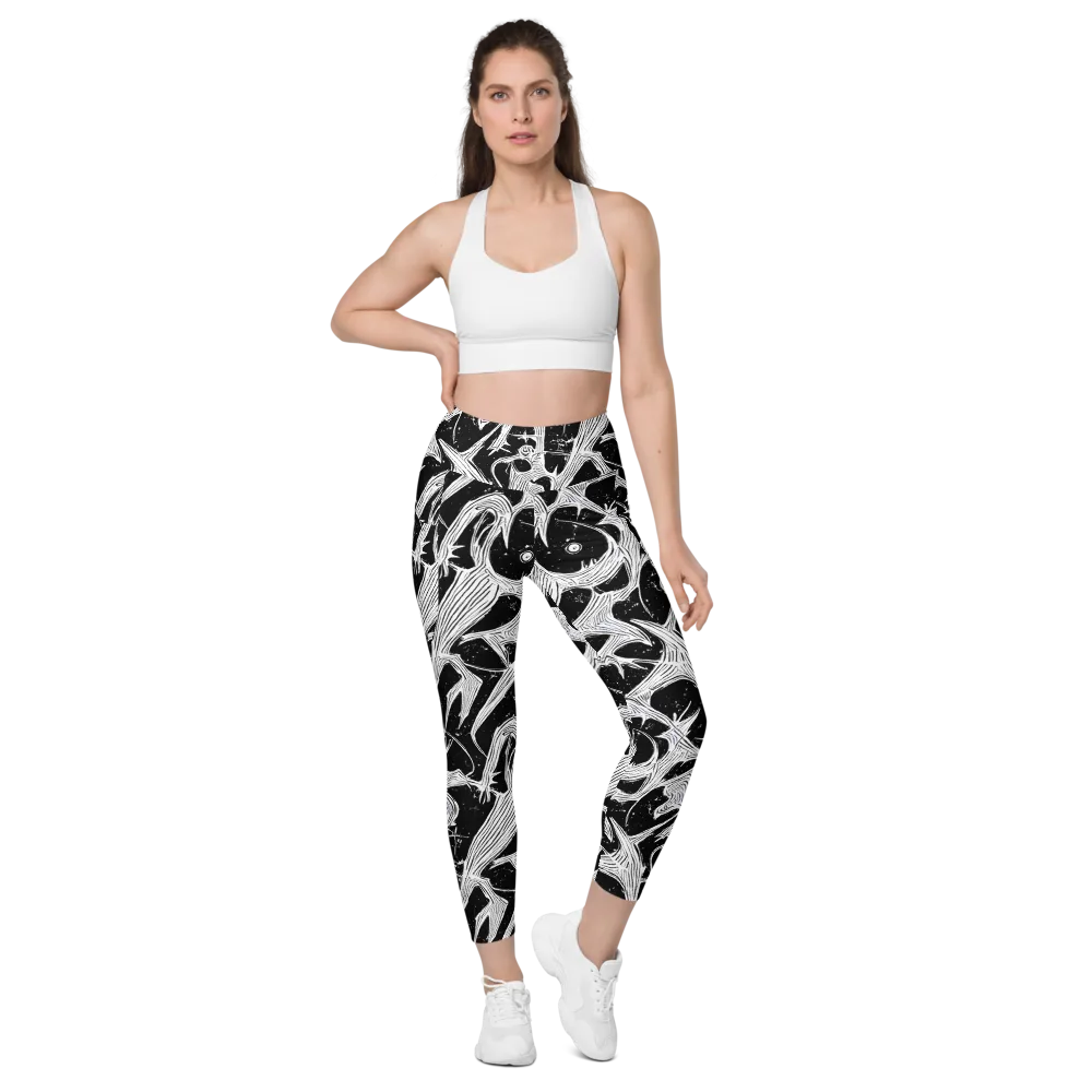 Inkwood Veins on Leggings with Pockets — Front
