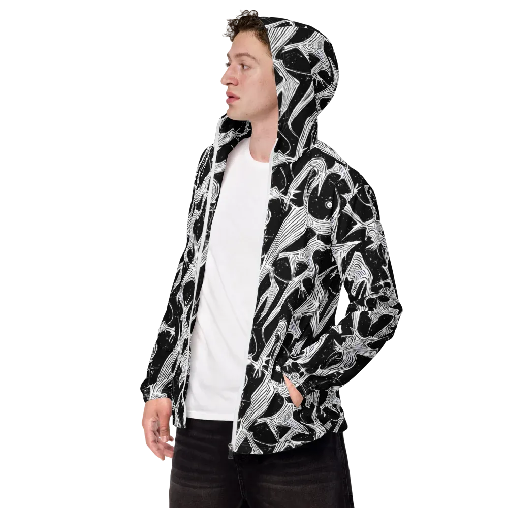 Inkwood Veins on Men's Windbreaker — Left Front