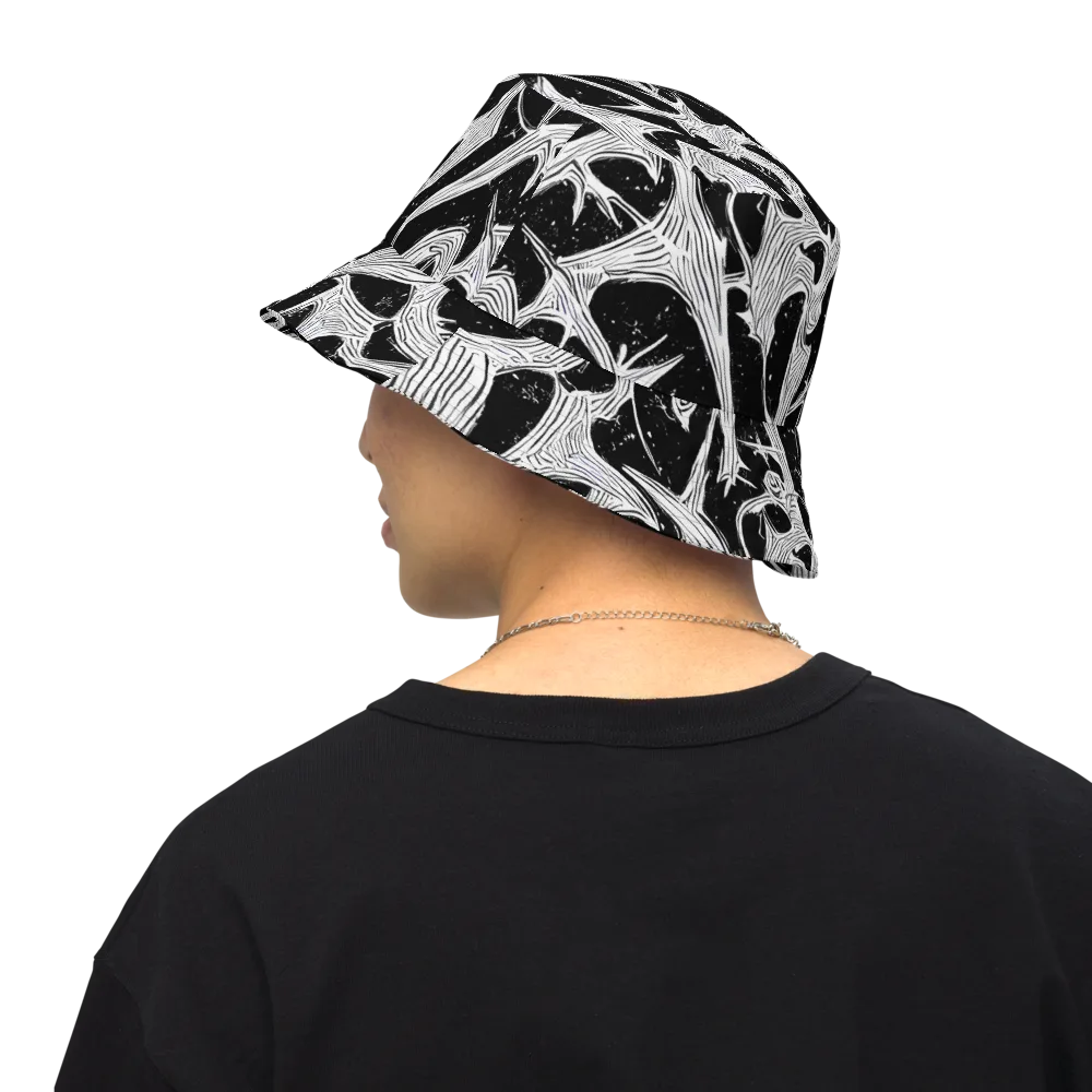 Inkwood Veins on Reversible Bucket Hat — Back Inside