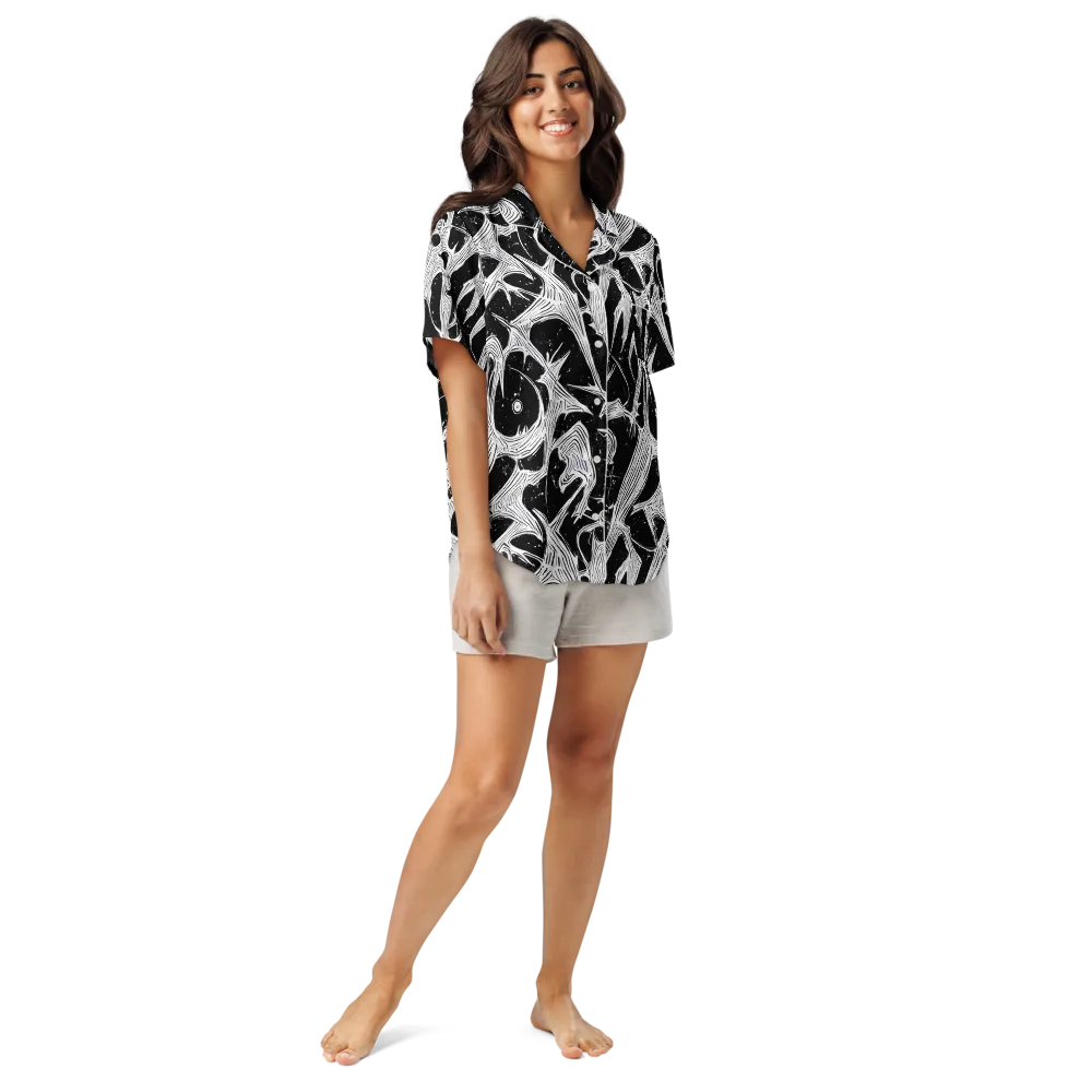 Inkwood Veins on Women's Short Sleeve Pajama Top — Front