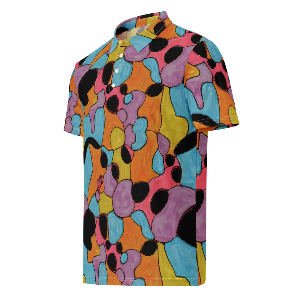 Pop Prism on Men's Slim Fit Polo Shirt — Left Front
