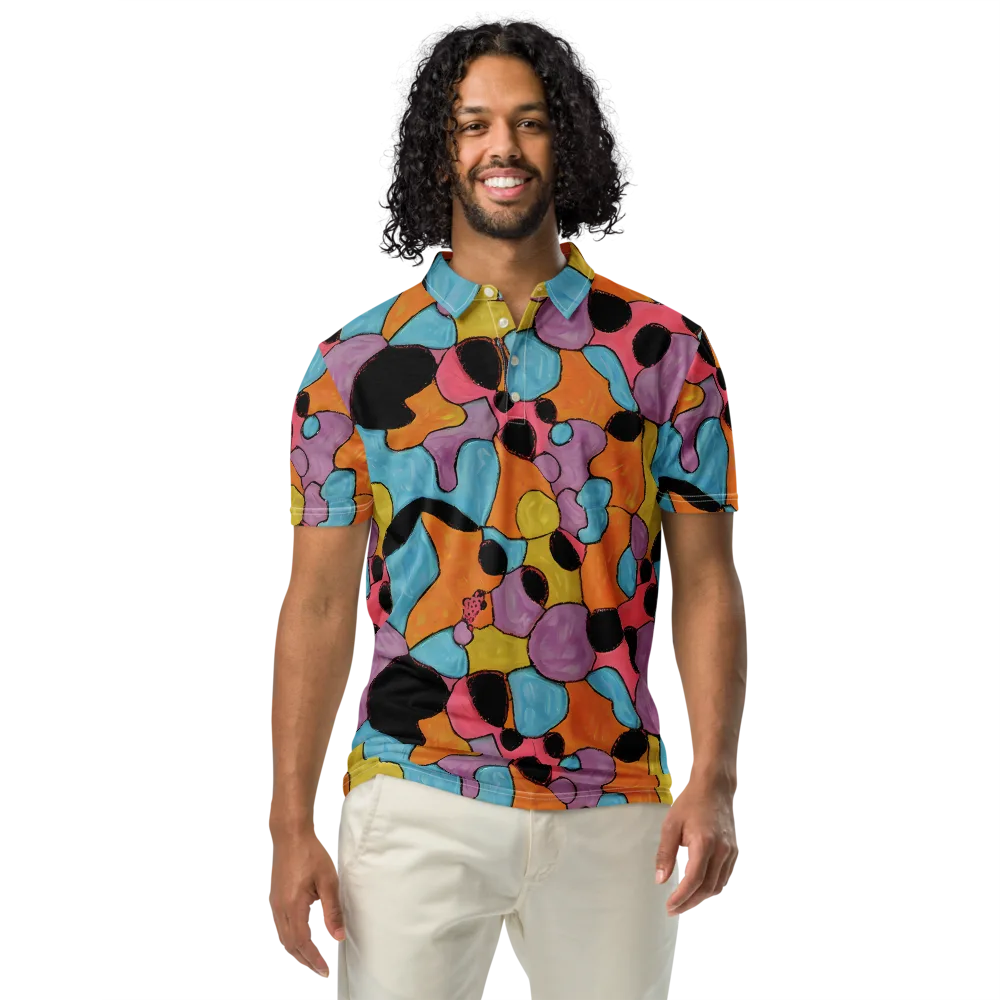 Pop Prism on Men's Slim Fit Polo Shirt — Front