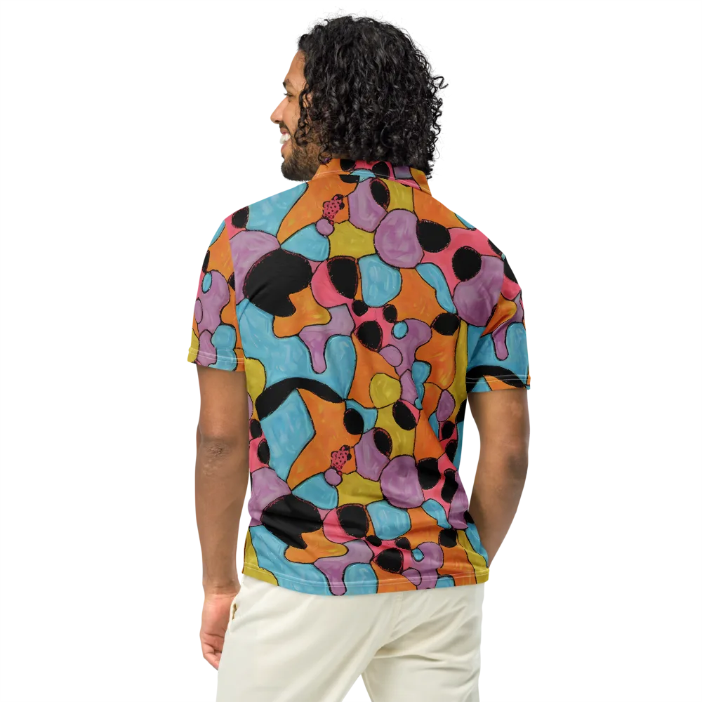 Pop Prism on Men's Slim Fit Polo Shirt — Back