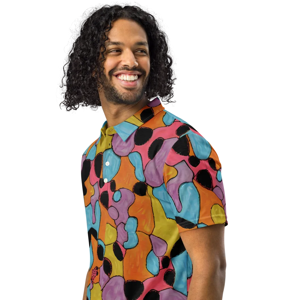 Pop Prism on Men's Slim Fit Polo Shirt — Left Front