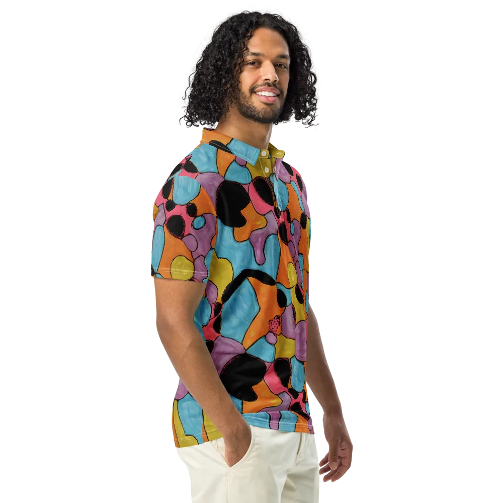 Pop Prism on Men's Slim Fit Polo Shirt — Right Front