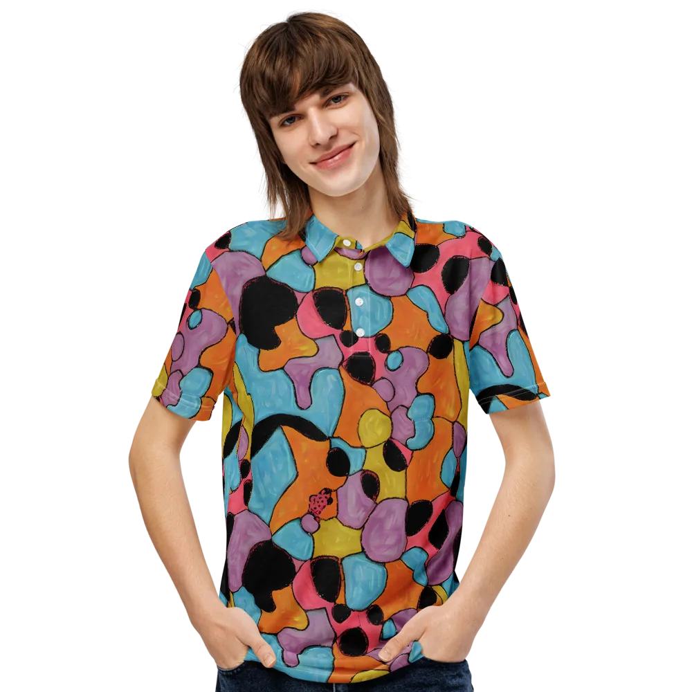 Pop Prism on Men's Slim Fit Polo Shirt — Front