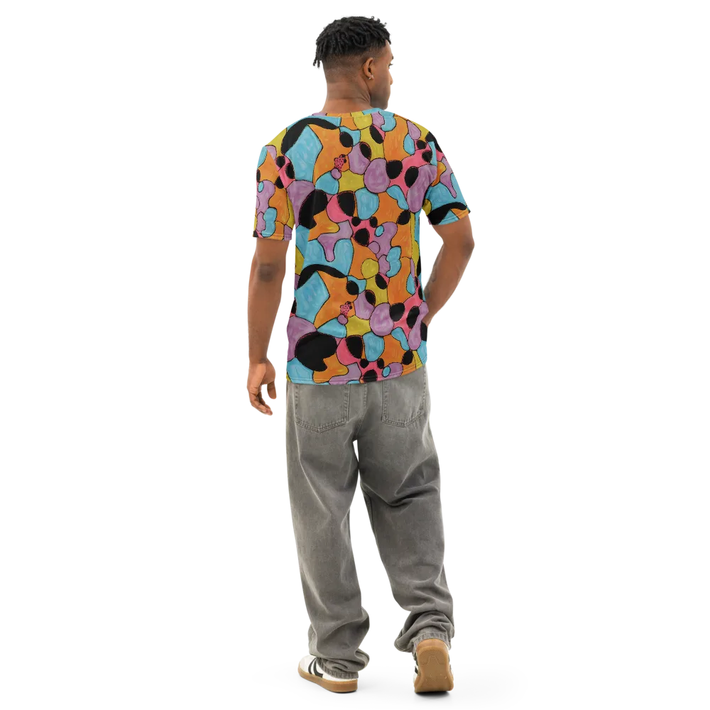Pop Prism on Men's Cotton Crew Neck T-Shirt — Back