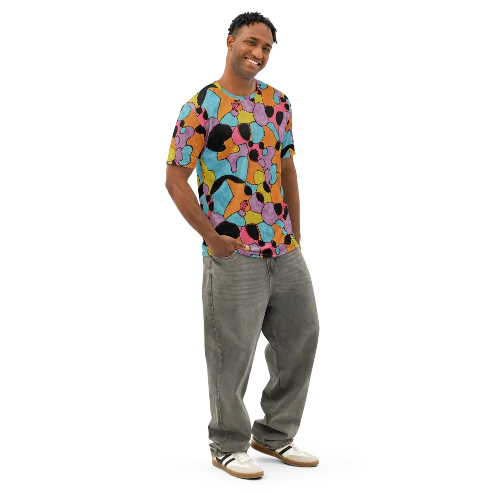 Pop Prism on Men's Cotton Crew Neck T-Shirt — Right Front
