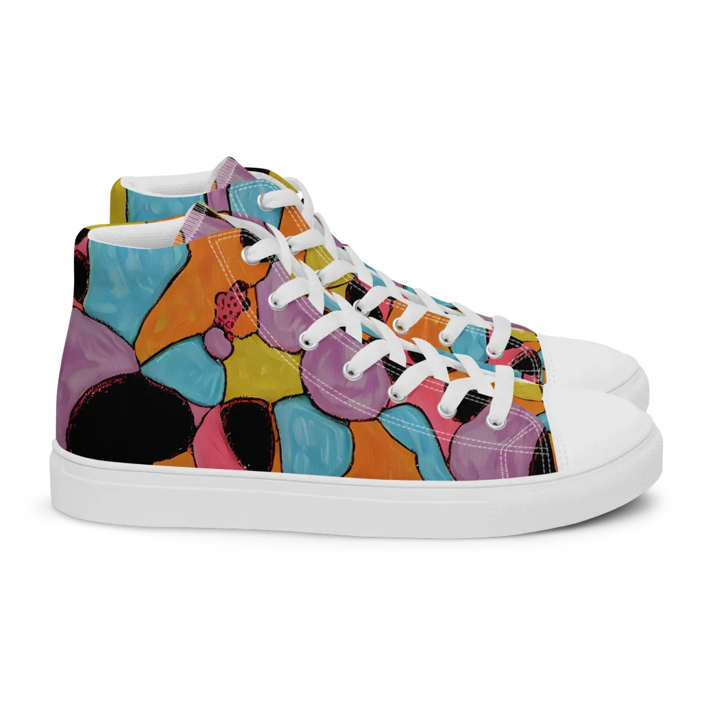 Pop Prism on Women's High Top Canvas Shoes — Right