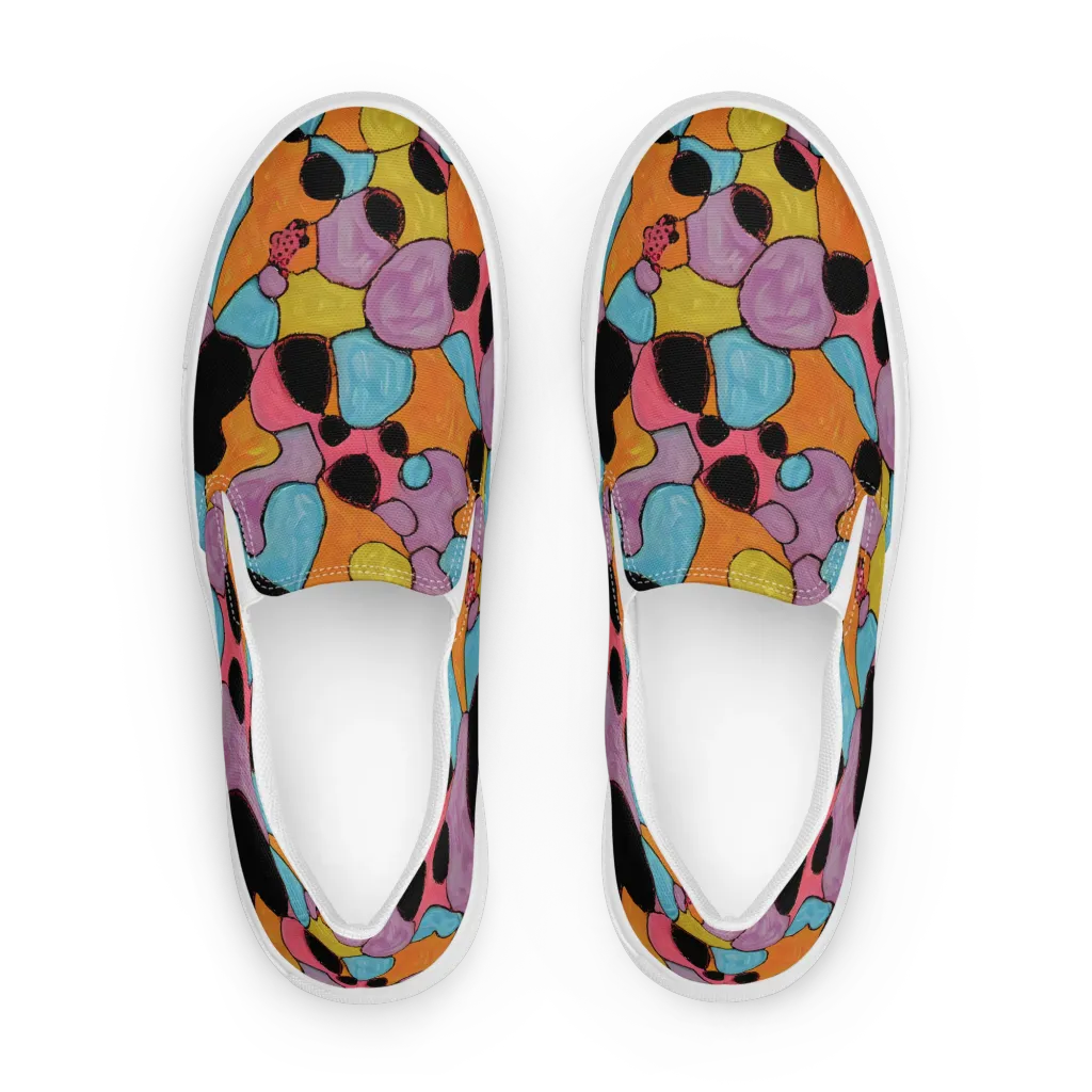 Pop Prism on Women's Slip-On Canvas Shoes — Front