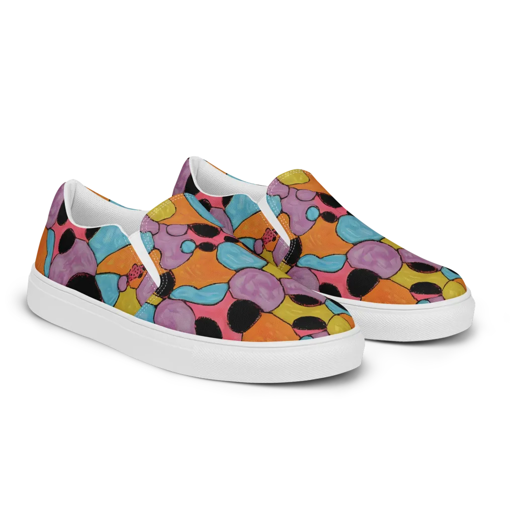 Pop Prism on Women's Slip-On Canvas Shoes — Right Front