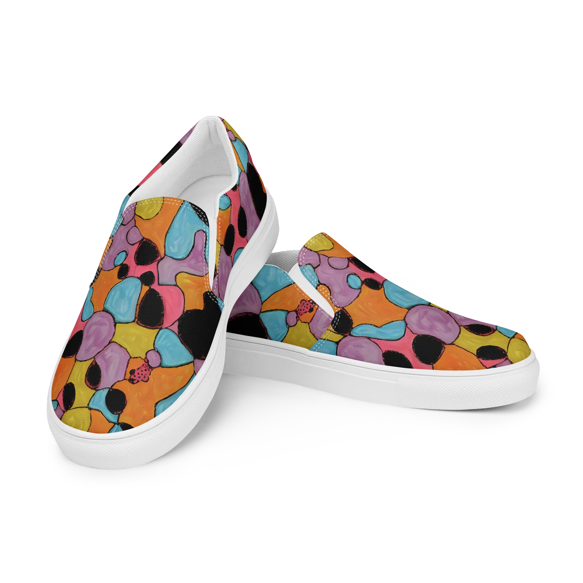 Pop Prism on Women's Slip-On Canvas Shoes — Left Front