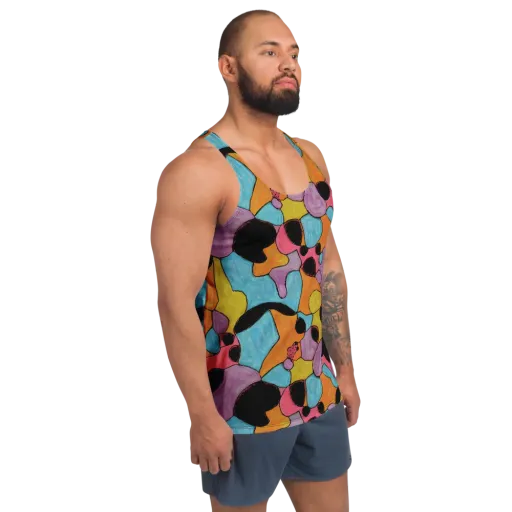Pop Prism on a Men's Tank Top