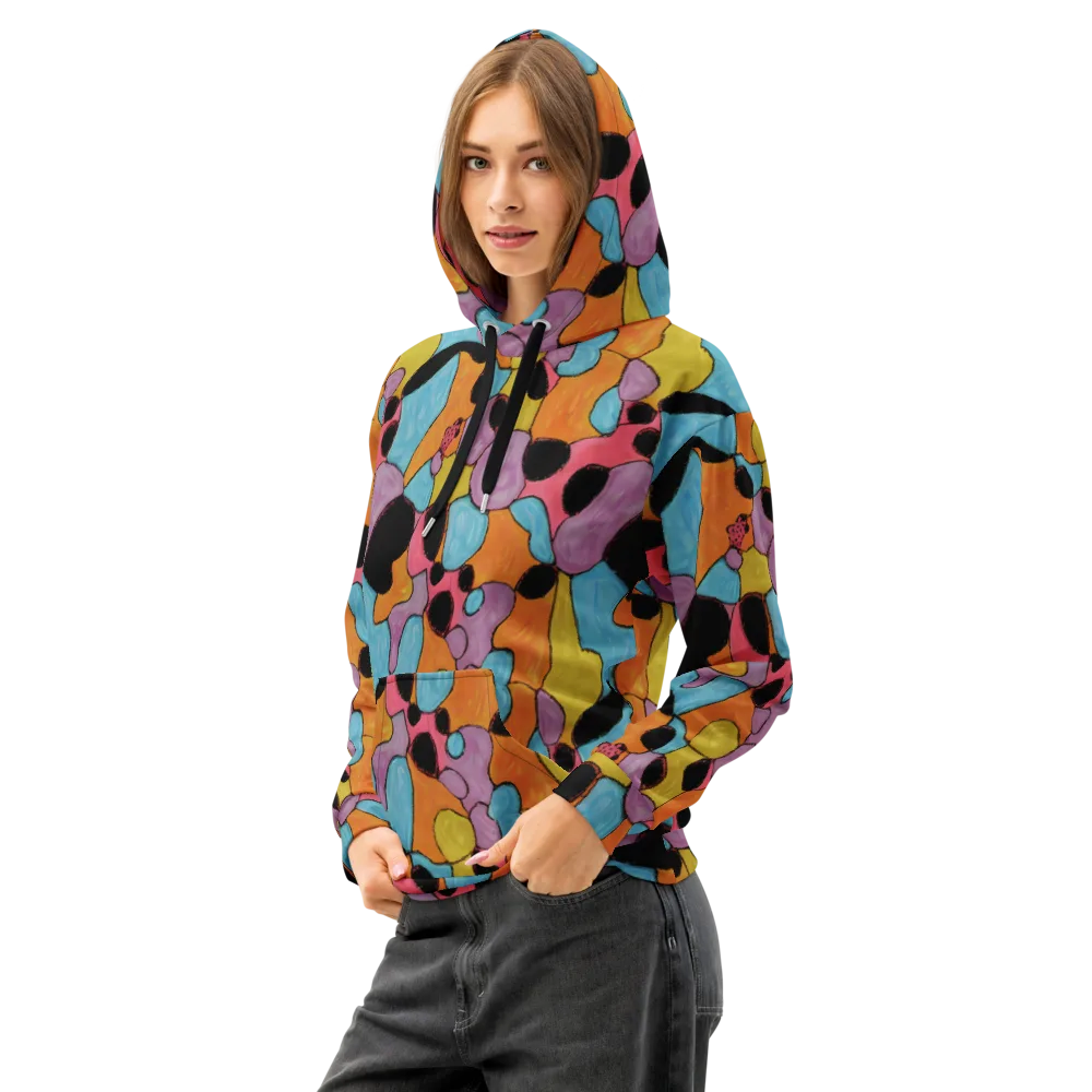 Pop Prism on Cotton Hoodie — Left Front