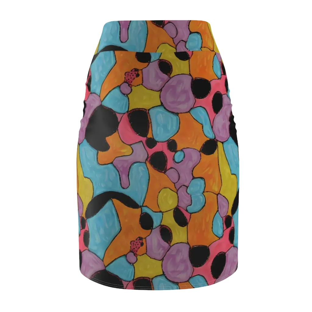 Pop Prism on Pencil Skirt — Back