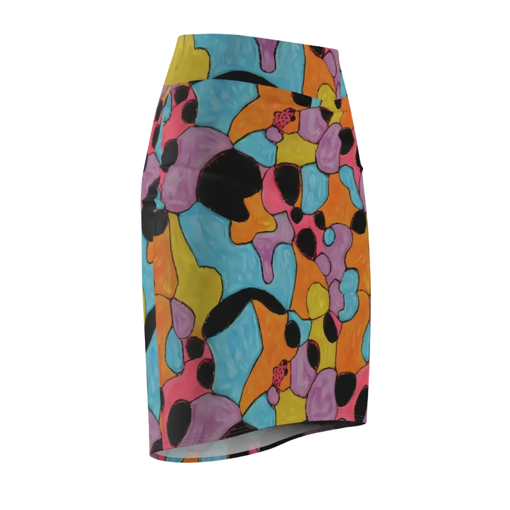 Pop Prism on Pencil Skirt — Front Side