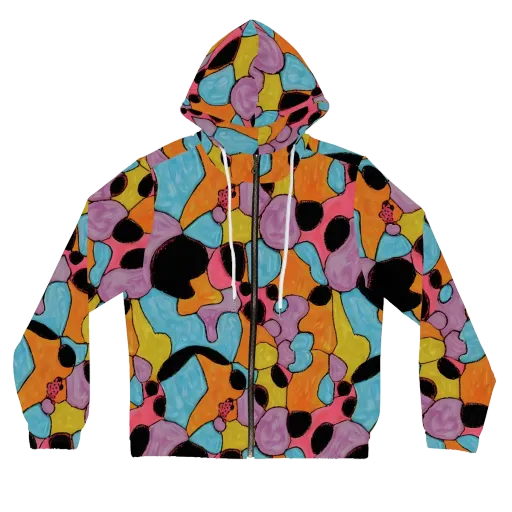 Pop Prism on a Women's Full-Zip Hoodie