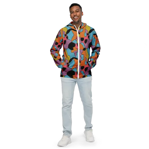 Pop Prism on a Men's Windbreaker