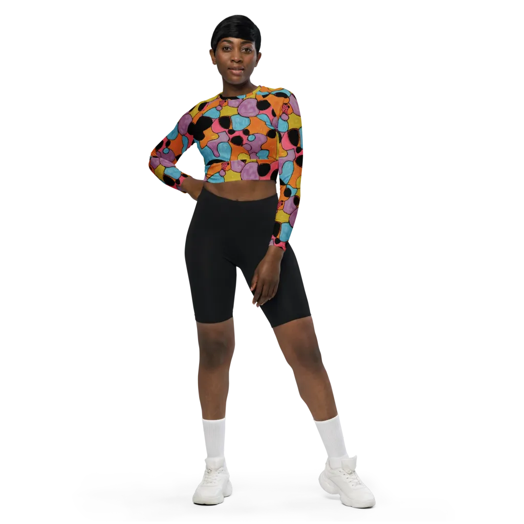 Pop Prism on Long Sleeve Crop Top — Front