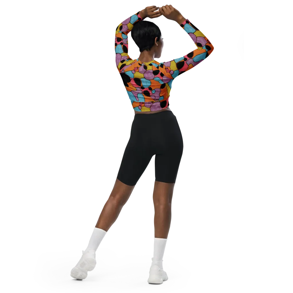 Pop Prism on Long Sleeve Crop Top — Back