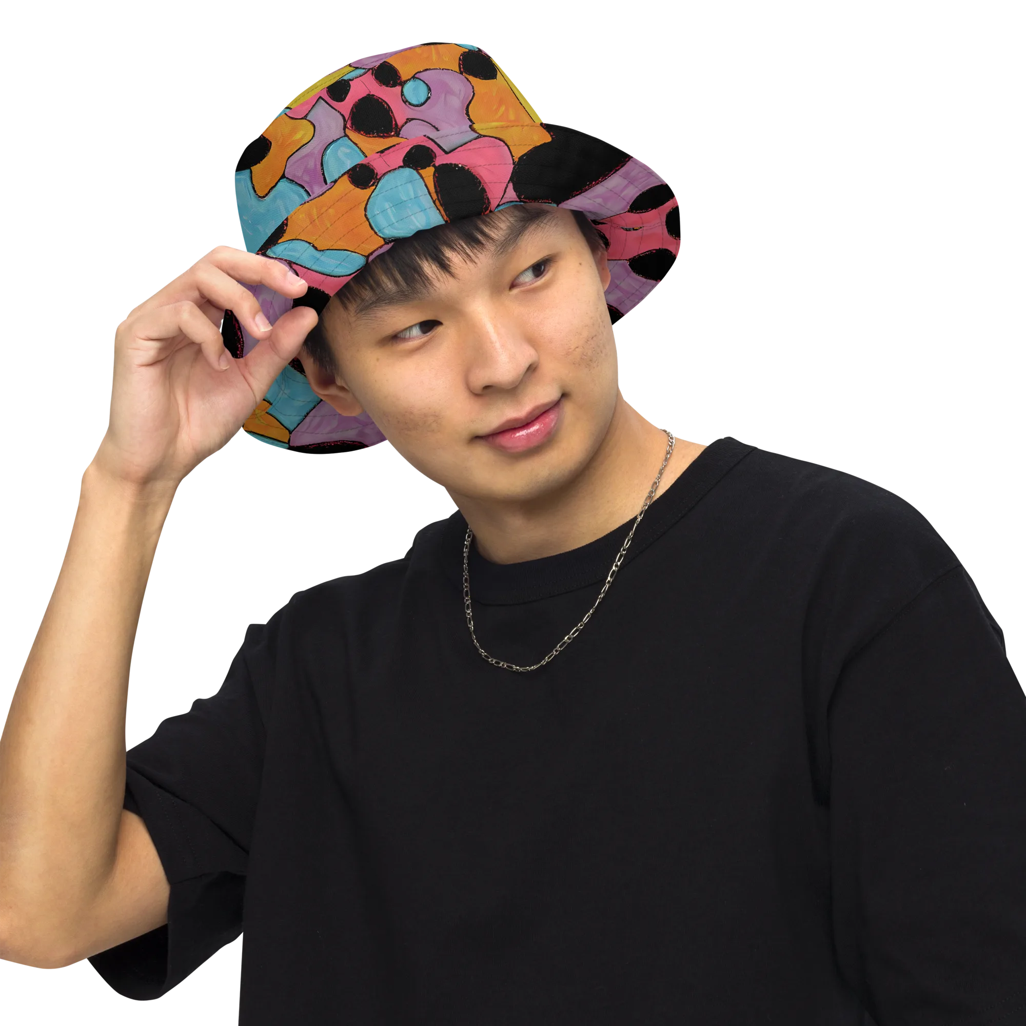 Pop Prism on Reversible Bucket Hat — Front Inside