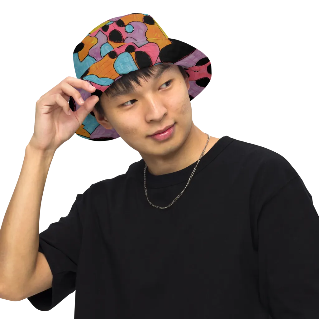 Pop Prism on Reversible Bucket Hat — Front Inside