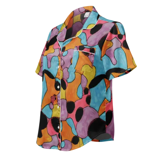 Pop Prism on a Women's Short Sleeve Pajama Top
