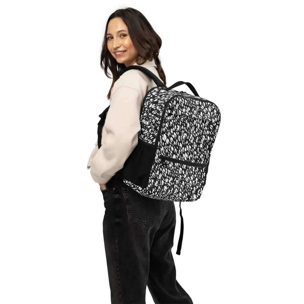 Noir Static on Utility Backpack — Back