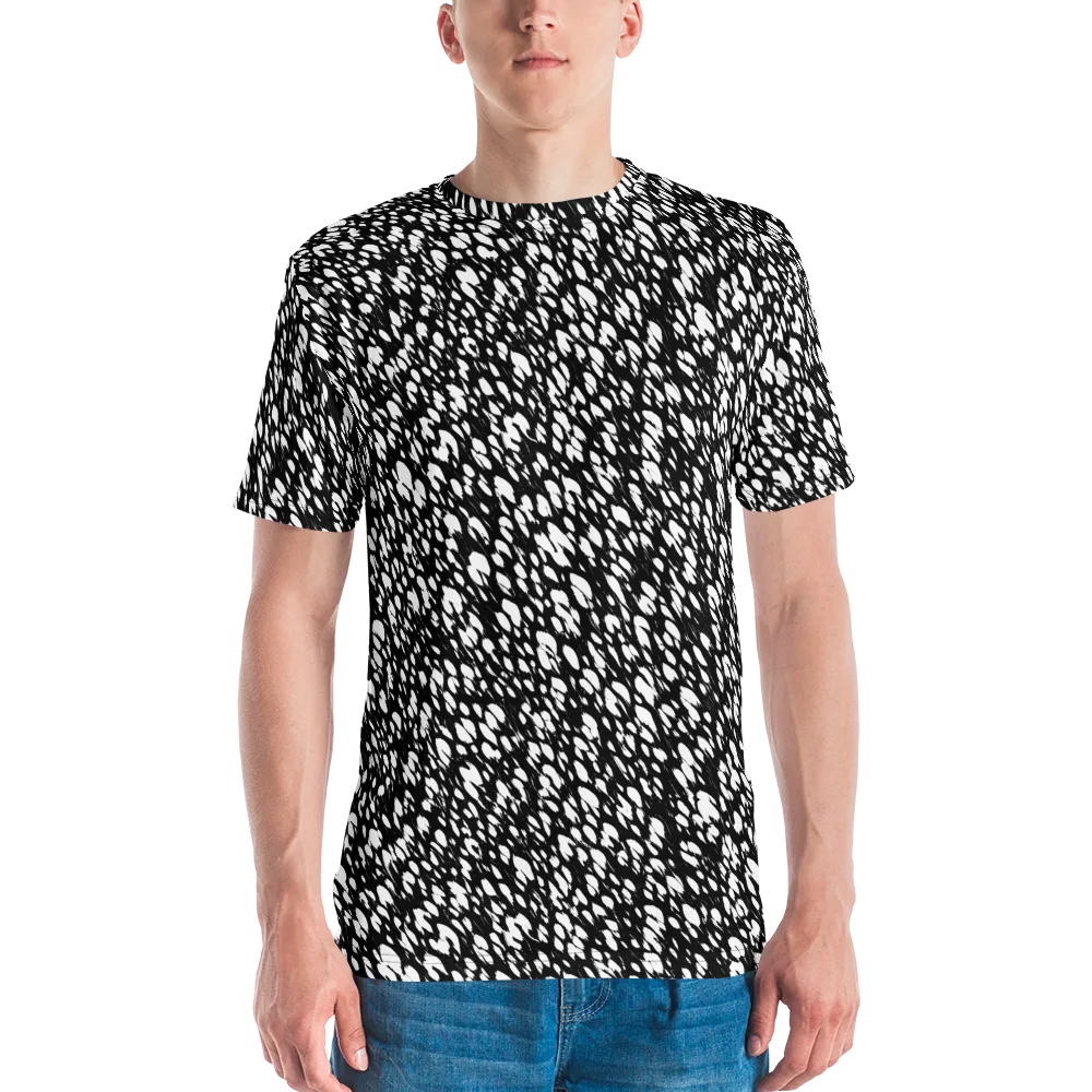 Noir Static on Men's Crew Neck T-Shirt — Front