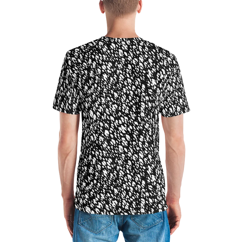 Noir Static on Men's Crew Neck T-Shirt — Back