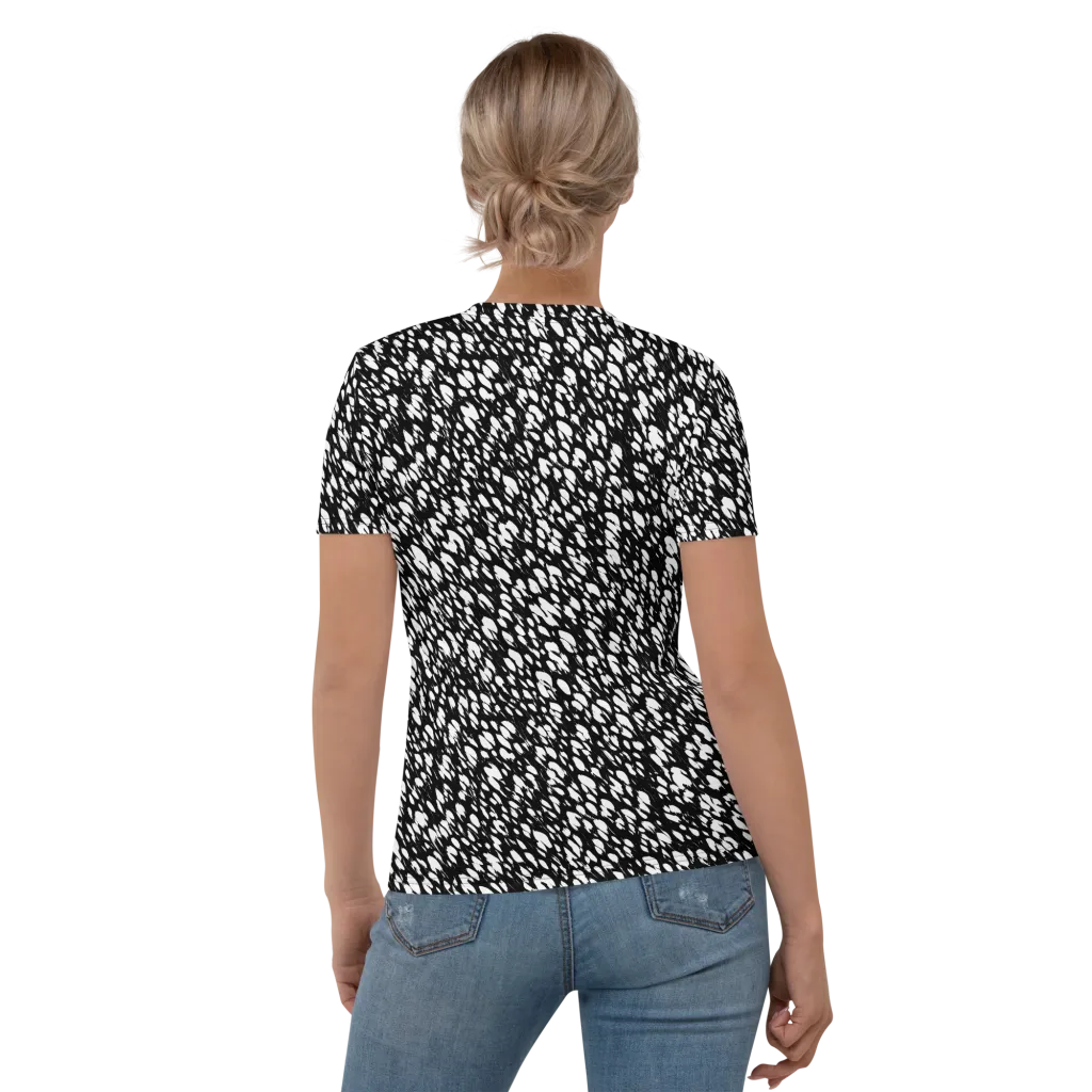 Noir Static on Women's Crew Neck T-Shirt — Back