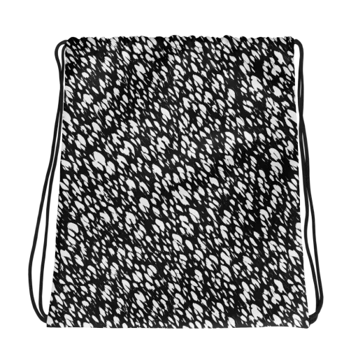 Noir Static on a Drawstring Bag