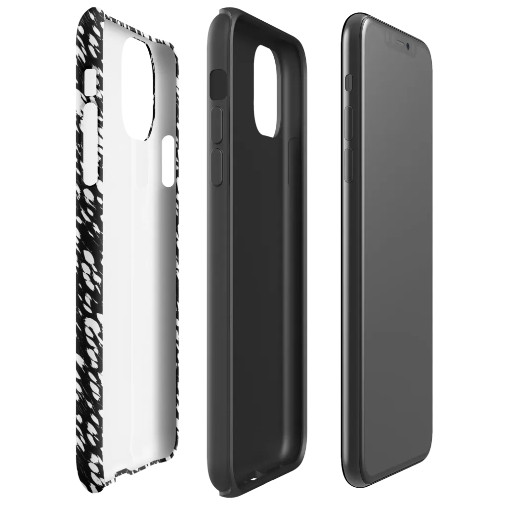 Noir Static on Tough Case for iPhone® — Right