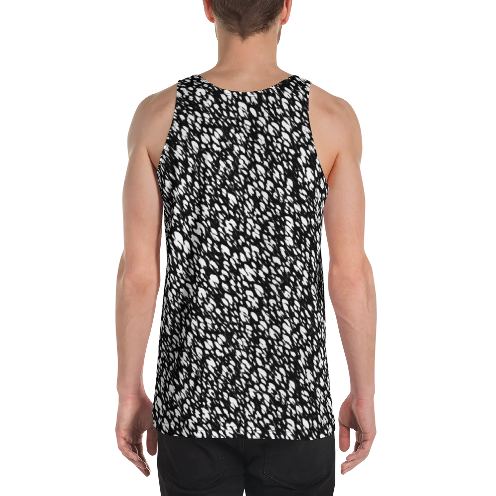 Noir Static on Men's Tank Top — Back