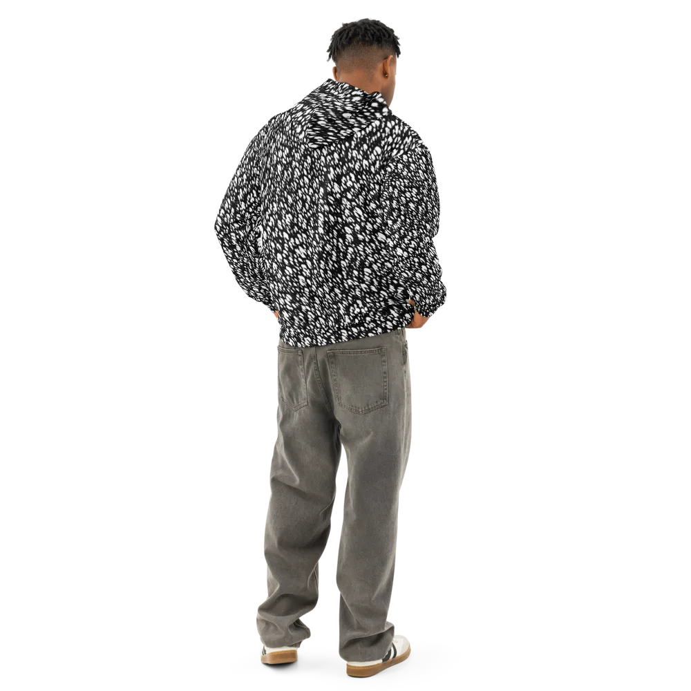 Noir Static on Cotton Hoodie — Back